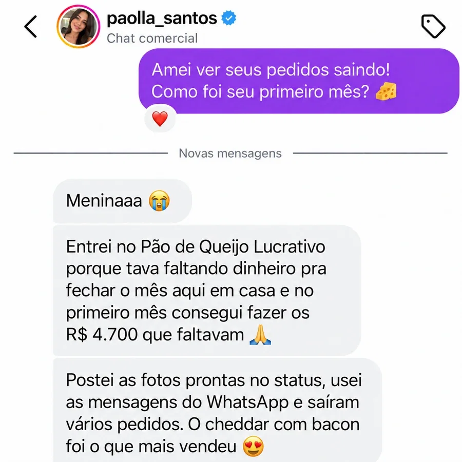 Depoimento de Paolla Santos: R$4.700 no primeiro mês